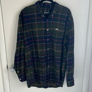 Barbour green and blue plaid flannel sz3xl